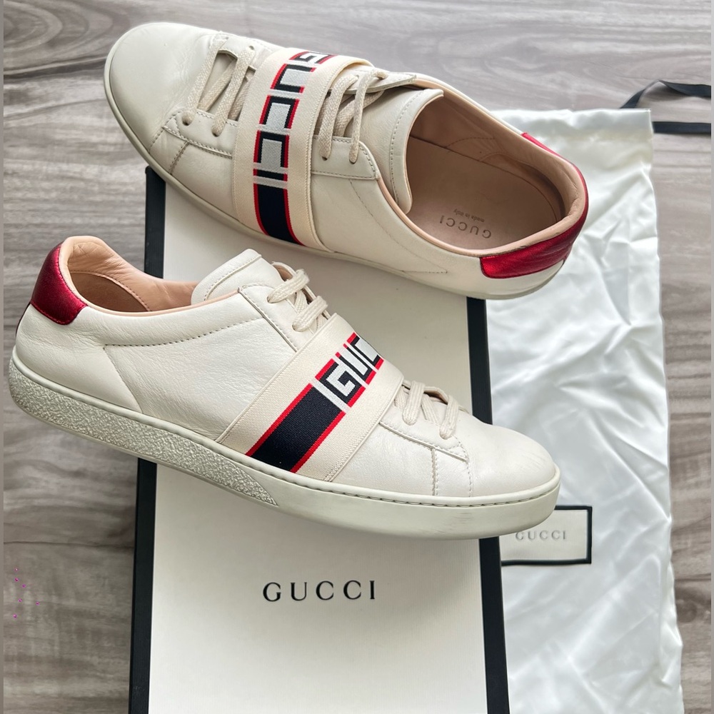 Gucci Ace Stripe Ivory Size 10 Women’s/ 8.5 Mens